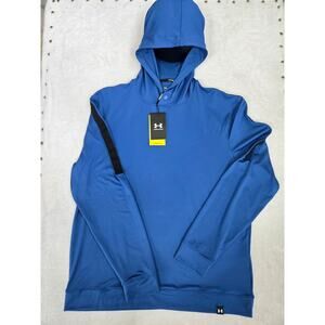 Under Armour Playoff 3.0 Golf Hoodie Large Blue Loose Fit Performance NWT